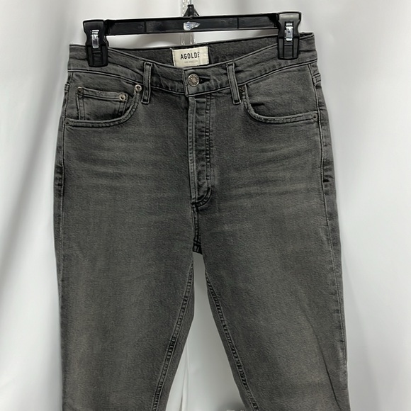 Agolde High Rise Ankle Grey Denim Jean size 26 - Picture 2 of 8